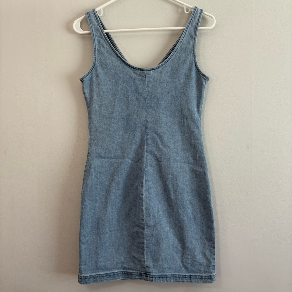 No Boundaries Zip-Up Denim Mini Dress - Size Small - Picture 2 of 6